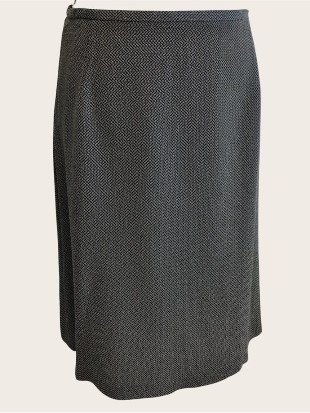 Vintage 90s Black A-Line Work Skirt | Minimalist Office Career | Size 16